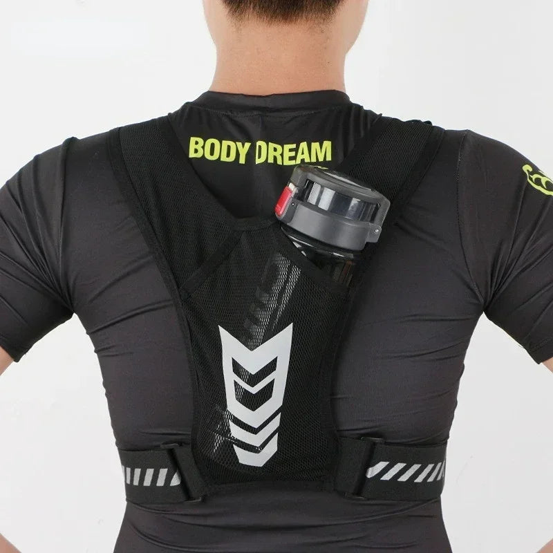 Reflective Running Vest Backpack – Lightweight Sports Chest Bag for Jogging, Cycling, Fitness, Mobile Phone & Card Storage (Unisex)