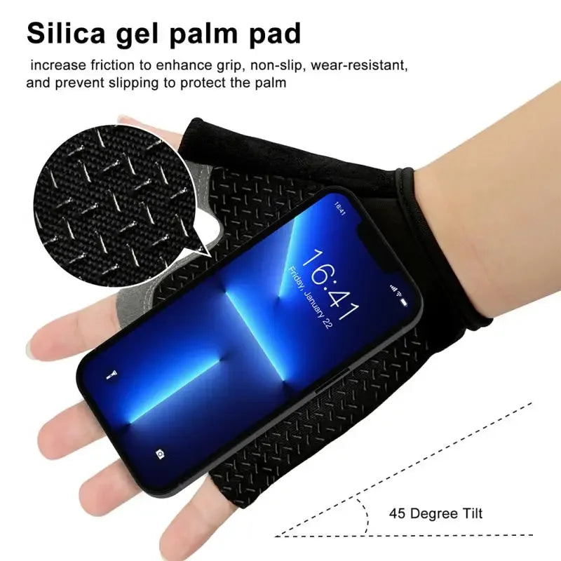 Half-Finger Cycling Gloves – Breathable Anti-Slip Shock-Absorbing Bike Gloves for Men & Women, Summer Sports & Gym Training