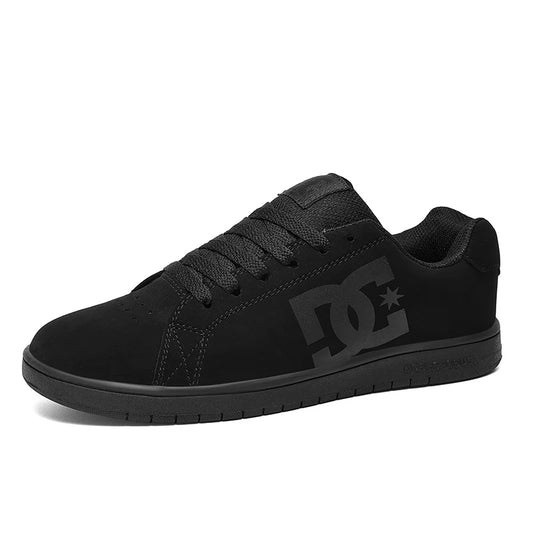 2025 Men's Skateboard Shoes – Fashion Low-Top Flat Trainers, Black Casual Unisex Sneakers for Skating